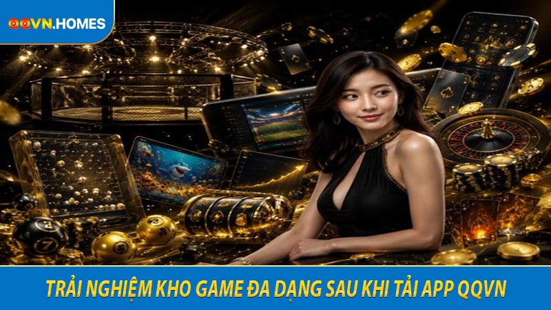 Trải nghiệm kho game đa dạng sau khi tải app QQVN